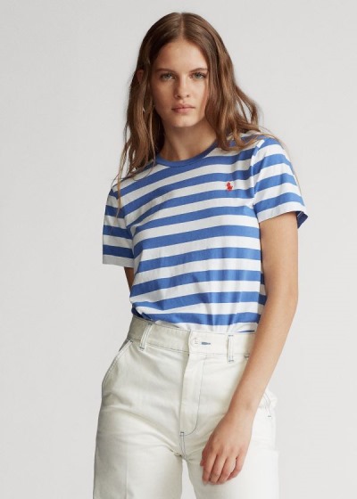 T Shirt Polo Ralph Lauren Striped Algodão Jersey Mulher 31680-VRMI